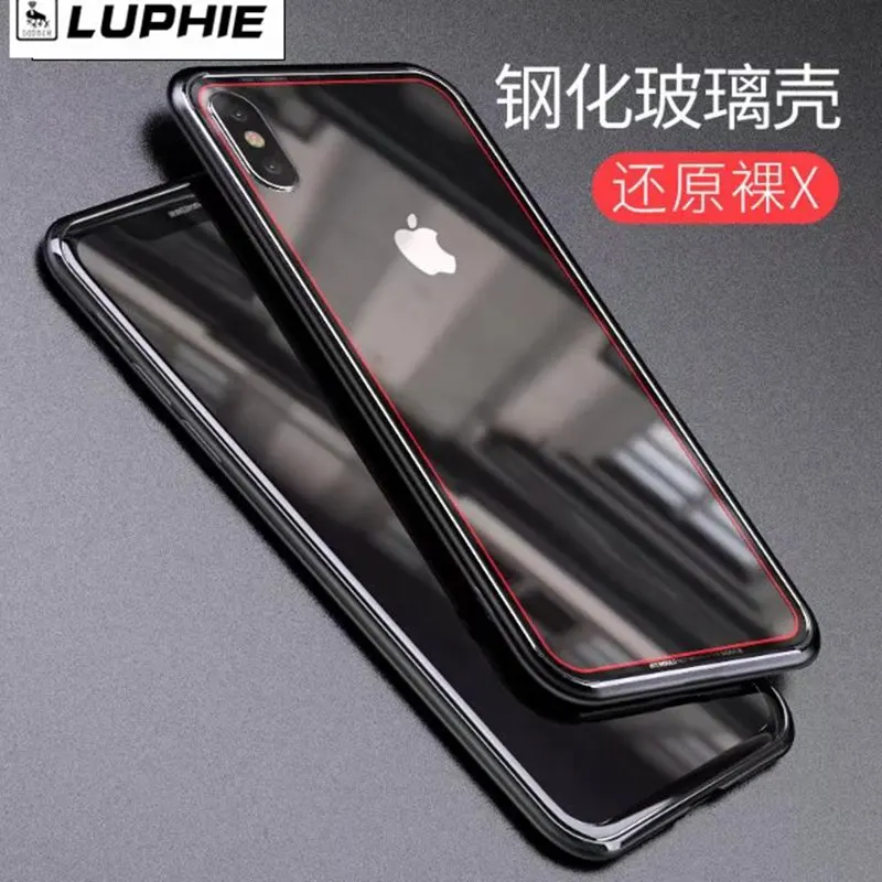 Luphie Крышка корпуса ля iPhone X Алюминиевый сплав металлический бампер рамка и Задняя