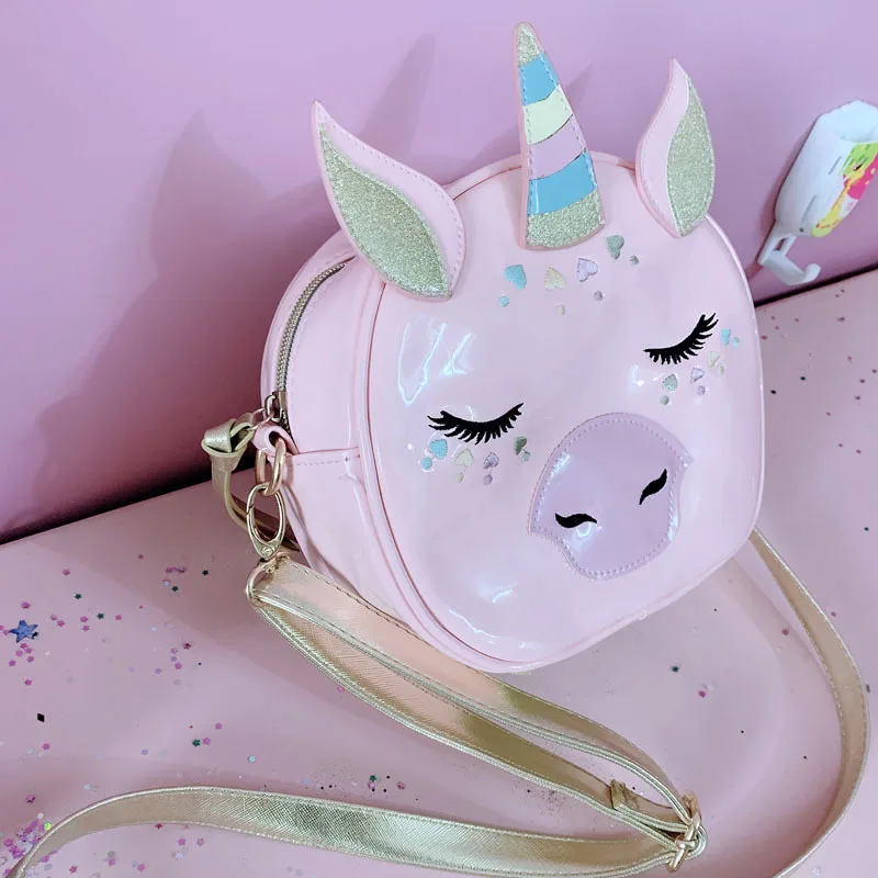 

New Cartoon Unicorn Leather Shoulder Bag For Girls Travel Cute Women Crossbody Bags Phone Organizer Designer Bag Bolsa Feminina