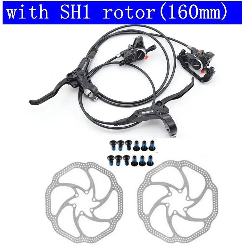 Гидравлический MTB велосипед тормозной BR-BL-M315 дисковый тормоз для горного велосипеда левый и правый рычаг bisiklet аксессуары - Цвет: with SH1 160mm