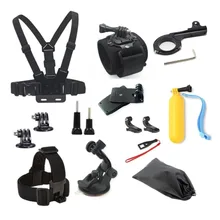 GoPro Accessories Kit Car suction cup Float stick Chest Mount strap For SJCAM SJ4000 SJ5000 M10 Action Camera For gopro hero4 5