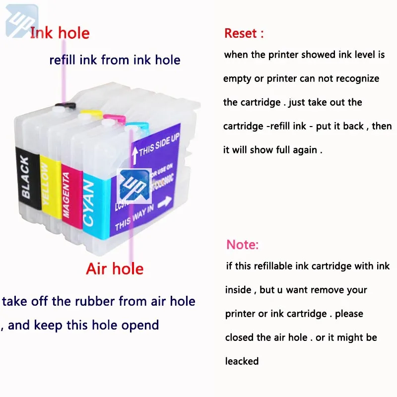 Для Brother LC10 LC37 LC51 LC57 LC960 LC970 LC1000 многоразового картридж|ink cartridge|refillable ink cartridgesrefillable