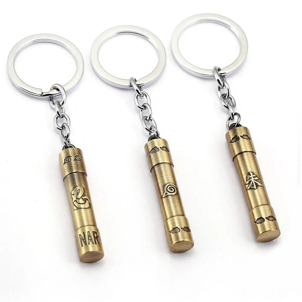 

2019 ORNAPEADIA Anime Game products Naruto logo keychain New wood sign reel keychain pendant three style aeecssories