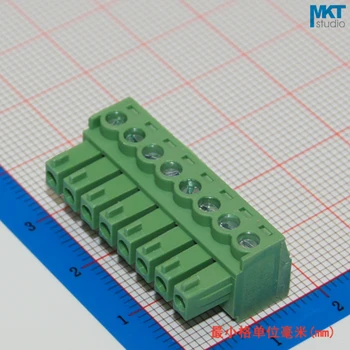 

10Pcs 8P 3.81mm Pitch Right Angle Pin Female Pluggable Screw Wire Terminal Block Connector Sample