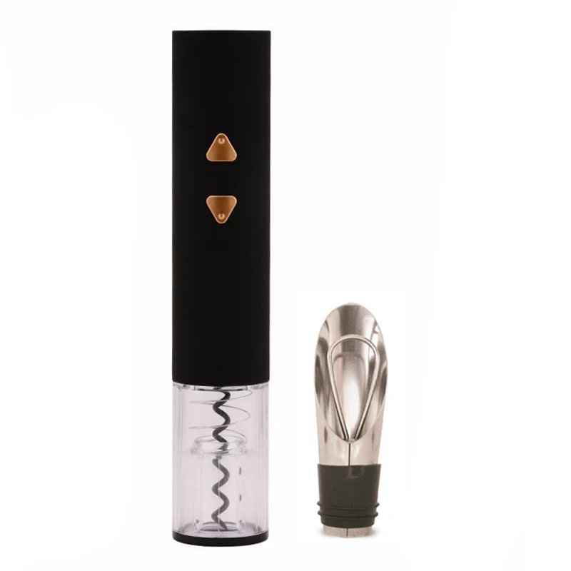 

Electric Wine Opener in Black, with Foil Cutter, Wine Pourer and Stopper