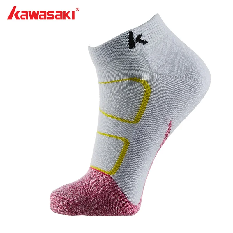 Бренд Kawasaki, спортивные носки, женские Дышащие Короткие носки для фитнеса бега баскетбола, велосипедные полосатые носки без пятки, KW-T204