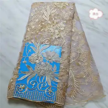 

cheap High Quality African Lace Fabric Pure White French Net Embroidery Tulle Lace Fabric For Nigerian Wedding Party Dress
