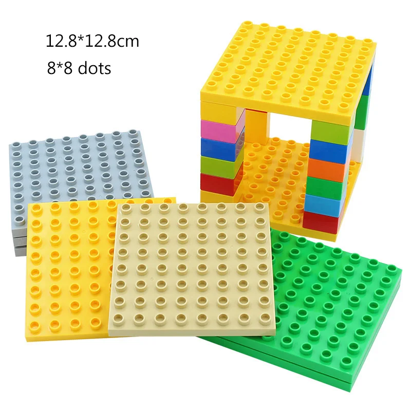 

1pc Big Blocks Base Plate 8*8 dots Baseplate 100% Compatible Kids Educational Brick Toys Block animals