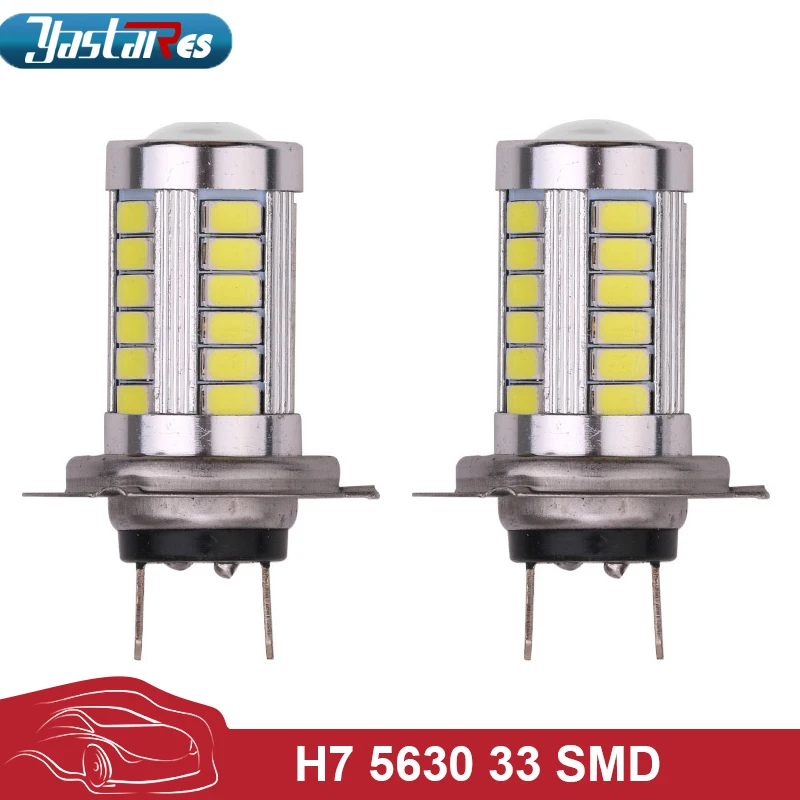 2x супер яркие Автомобильные фары H7 мощные светодиодные фонари Samsung 5630 чип 33 SMD