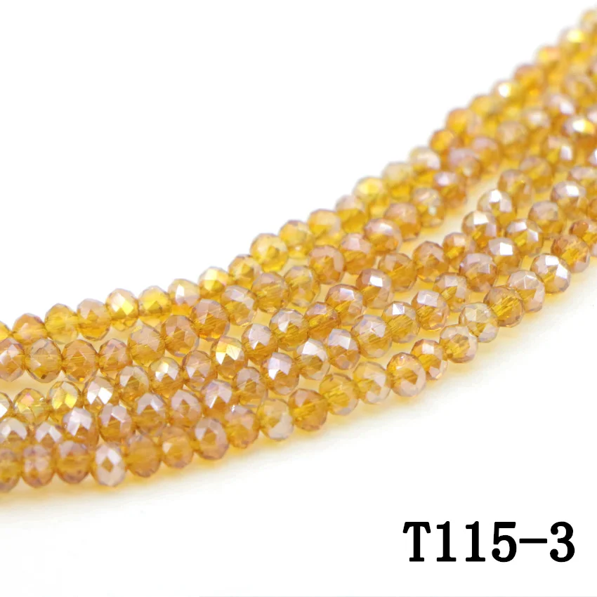 3 Golden natural crystal beads (4)