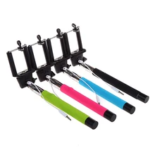 Z07-5S Extendable Handheld Monopod Audio Cable Wired Selfie Stick For Iphone 6 plus 5s 4s Samsung Android Smart Phone