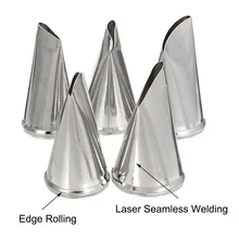 5 шт./компл. из розовых лепестков для насадки для украшения тортов Нержавеющая сталь глазури трубопроводов сопла инструмент для декорирования тортов, поддержка инструменты