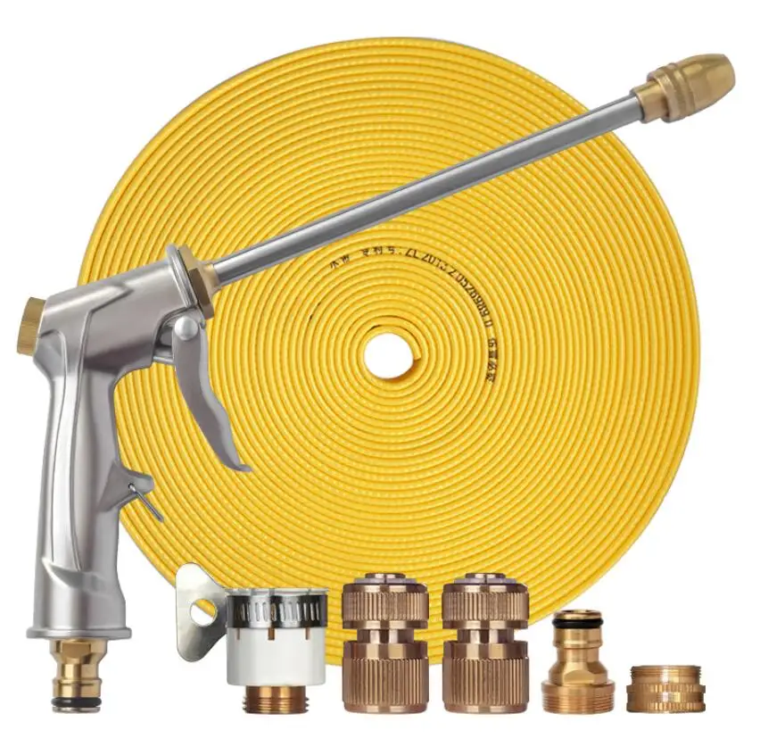 

Car Wash Gun High Pressure Power Water Jet Washer Cleaner Watering Lawn Garden Brass Metal Nozzle Garden Long Rod