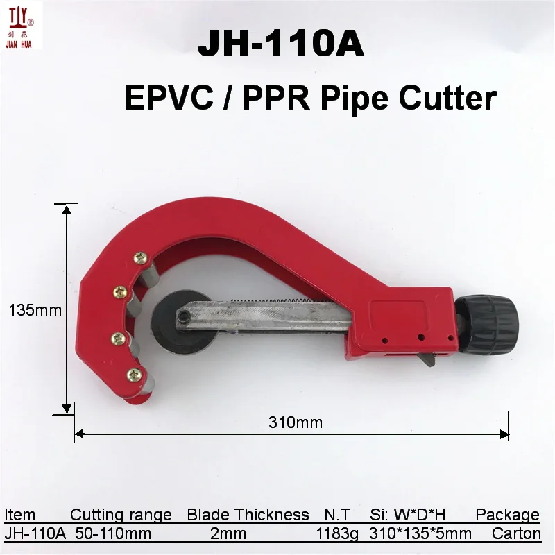 Free shipping Plumber tools large range cut up to 110mm manual Pipe tool Plastic PVC Pipe Tube Cutter, cutting tools