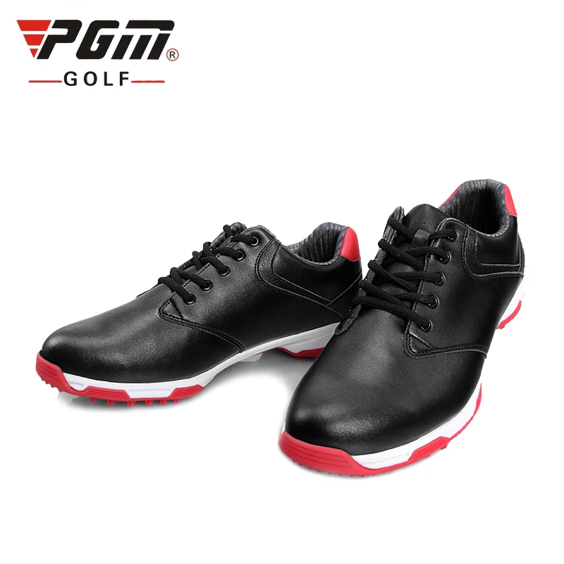 PGM лакированные дизайнерские туфли для гольфа мужские водонепроницаемые удобные амортизирующие легкие кроссовки с двойной подошвой мужские Нескользящие туфли для гольфа