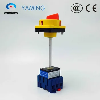 

Door disconnect with handle and shaft 32 amps load 3 pole isolator switch rotary cam switch high voltage