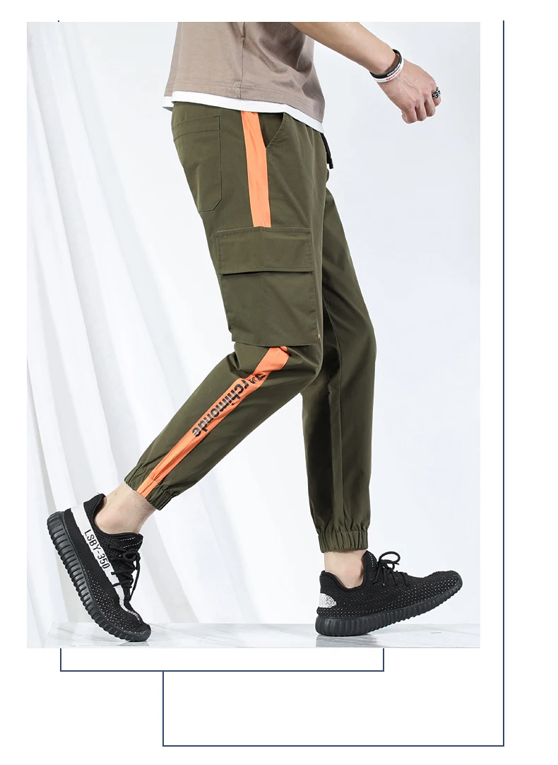 Lenstid 2019 мужские весенние хип-хоп брюки Harlan рабочие брюки с эластичной резинкой на талии хип-хоп брюки-карандаш удобные брюки уличная KYK-1901