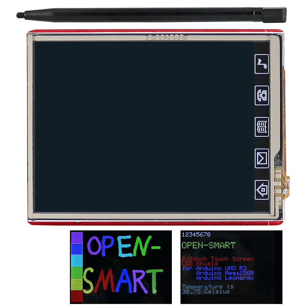 2,8 дюймов TFT ILI9320 сенсорный ЖК-экран на плате датчик температуры+ стилус для Arduino UNO R3/Mega2560/Leonardo