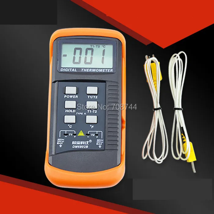 

Digital Thermometer High Precision Low Battery Indication Handheld Measuring Tool DM6802B