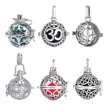 1 шт. полый клетка Филигрань Мяч коробка диффузор ожерелье медальон Подвески для DIY духи эфирные масла ювелирных изделий