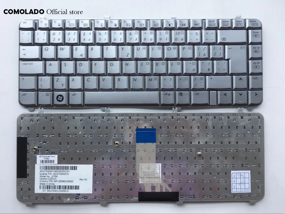 CZ Czech Laptop keyboard For HP Pavilion dv5 dv5-1000 DV5-1100 dv5t dv5z Silver Keyboard CZ Layout