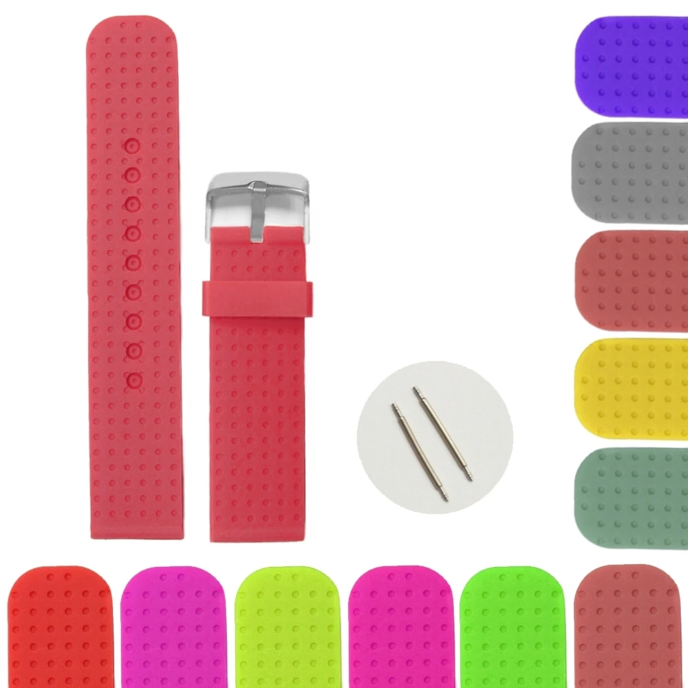 Ремешок для часов силиконовый розового цвета 22 мм|watch band with cover|watch stainlesswatch clasp |