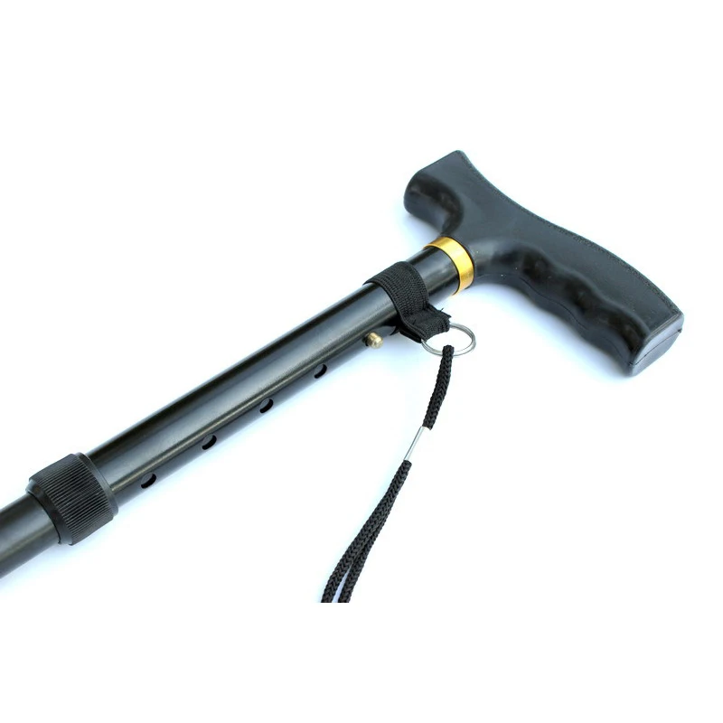 Cleye nueva llegada hombre senderismo caña de aleación de aluminio plegable ajustable telescópico bastón telescópico Camping viaje Baton