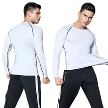 

ESHINES Fashion Sport Long Sleeve And Pants Men Polyester Spandex Thermal Qucik Dry Running New Pants Long Sleeve For Male Cheap