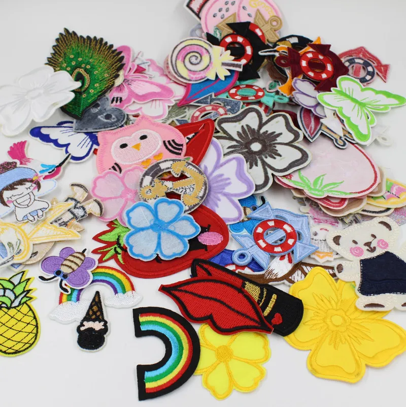 10/20pcs/lot Random mix Iron on Patch for Clothing Applique Sticker