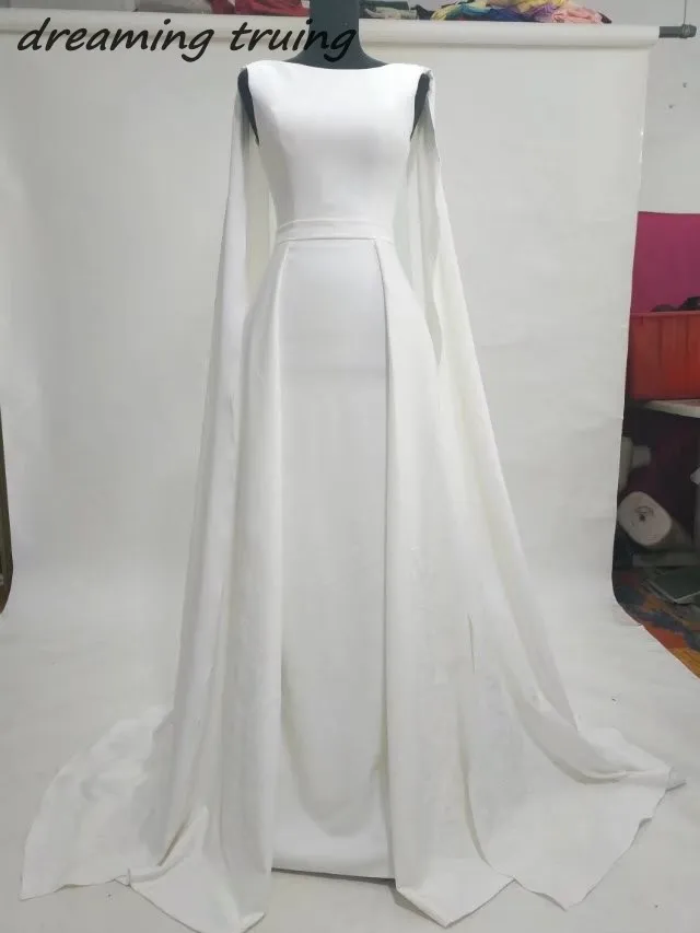 white bridal abaya