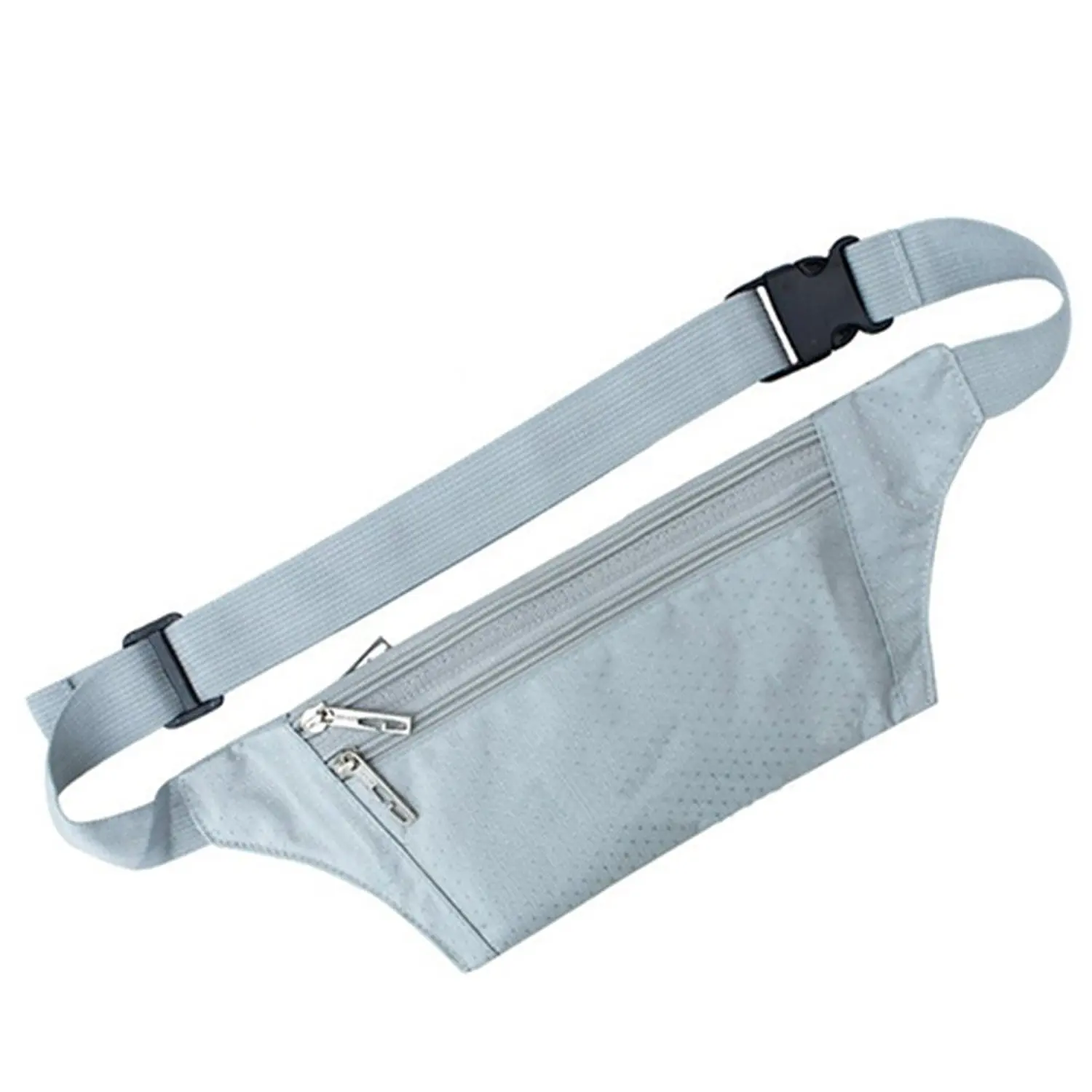 Unisex Running Waist Bag Travel Sport Pack (Silver Gray)in Running