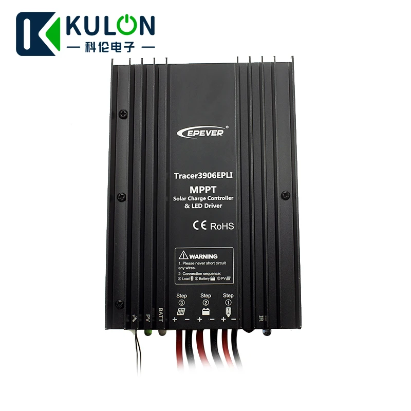 EPEVER Tracer3906EPLI 15A 12 В 24 литиевая батарея MPPT контроллер солнечной зарядки с драйвером