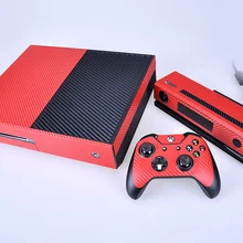 Красная виниловая наклейка из углеродного волокна для microsoft xbox One и 2 контроллера s для xbox ONE