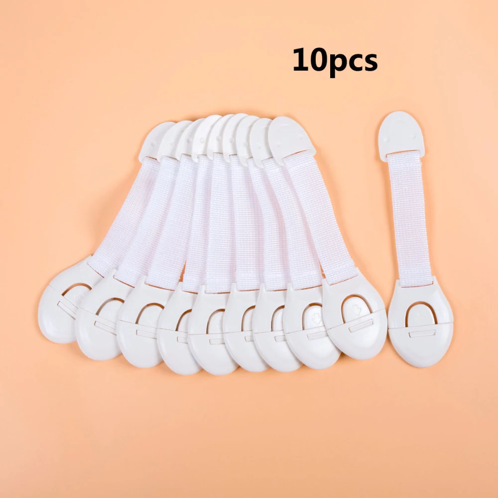 

Baby Safety Locks 10 Pack Child Lock for security Use 3M Adhesive,protection from children,No Tools for Cabinet Door Toilet Seat