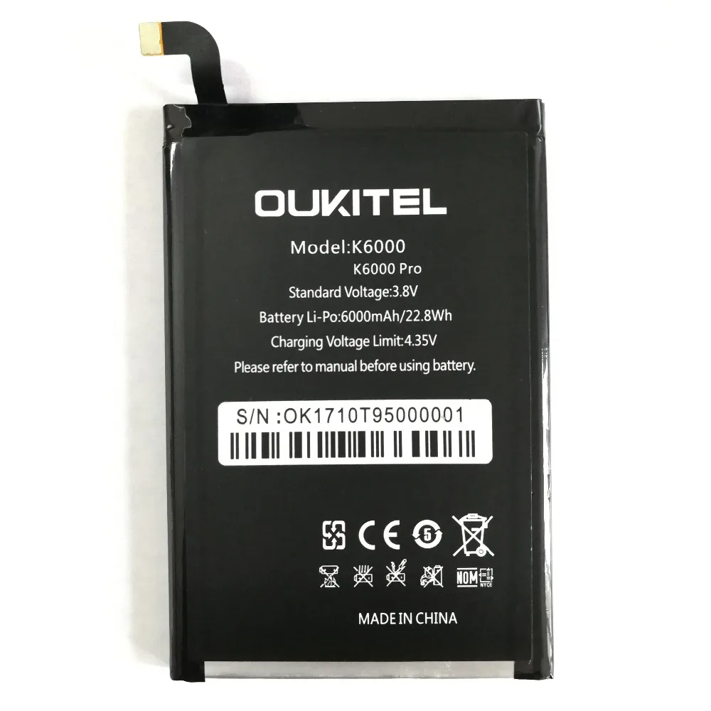 Новый мощный сменный аккумулятор 6000 мАч K6000 для Oukitel K / DOOGEE T6 батареи|mobile phone
