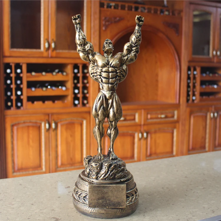 Фитнес мышцы человек устанавливает бодибилдинг спортивные соревнования трофеи, боксерские фигуры, статуи, скульптуры, спортзал украшения - Цвет: I