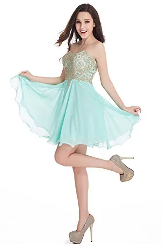 

Gold Lace Applique Short Quinceanera Homecoming Dresses Sexy Evening Dress For Women Prom Gown Party Vestidos Largos Plus Size