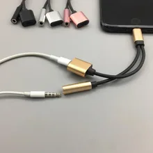 

For IOS 12 Audio and Charging Adapter 3.5mm Aux Jack Headphones Earphones Splitter Cable for iphone X XS Max XR 7 8 plus