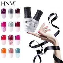 HNM 8 мл Лак для ногтей Снежная Температура Изменение Цвета Гель-лак для ногтей УФ-Гель-лак Гибридный лак Гель-лак штамповочный клей