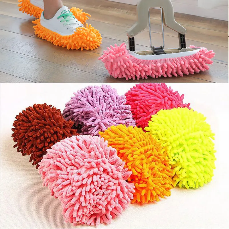 

1PC Lazy Cleaning Foot Cleaner Shoe Mop Slipper Floor Dusting Cover Convenient Practical Home accessories Cleaning Tools 2D