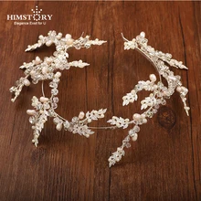 HIMSTORYLuxury Silver Leaves Flower Crystal Wedding Headband Hair Accessories Rhinestone Bridal Hairband Crown Tiara Hairwear HIMSTORYLuxury Silver Leaves Flower Crystal Wedding Headband Hair Accessories Rhinestone Bridal Hairband Crown Tiara Hairwear