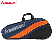 Kawasaki, сумка для бадминтона, большая емкость, ракетка, спортивная сумка, серия Honor, для 6, ракетки для бадминтона с двумя плечиками, KBB-8641