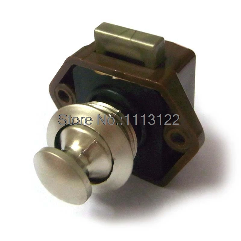 Brown Base Caravan Lock Plastic Motor Home Push Button Cabinet