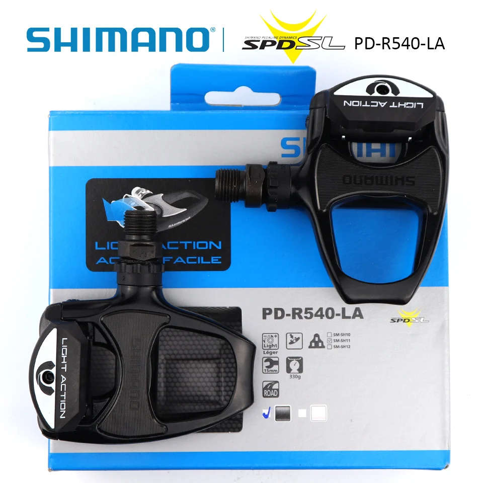 SHIMANO PD-R540 LA дорожный велосипедный Педальный светильник, SPD-SL педали для велосипеда, включая SM-SH11 самоблокирующиеся бутсы Shimano, подлинные товары