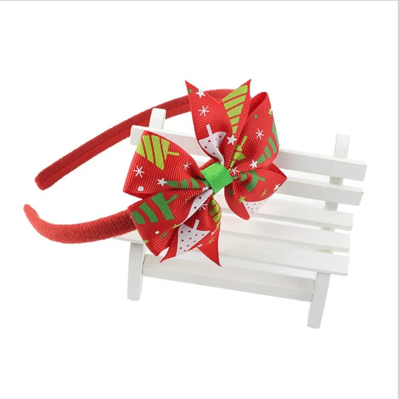 Christmas Halloween Flower Hair Bows Headband Plastic Teeth Ribbon Hairbands Hoop Hair Accessories For Girls (2)