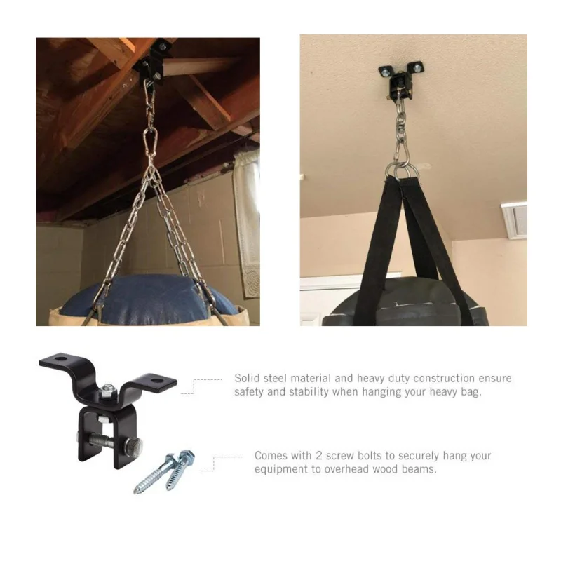 Us 11 56 25 Off Sandbag Fixing Buckle Hook Heavy Bag Hanger For Mount Punching Degree Swivel Boxing Wood Beam Wall In