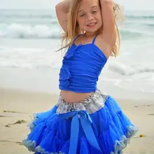 Пышные шифоновые юбки-американки для маленьких девочек нарядные юбки-пачки принцессы танцевальная одежда для балета 12 месяцев — 8 лет 20 цветов