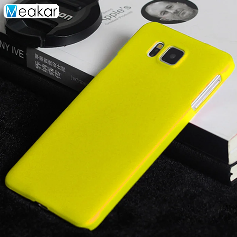 Пластик Coque 4.7For samsung Galaxy Alpha чехол для samsung Galaxy Alpha Sm G850F G850 Sm-G850F телефона чехол-лента на заднюю панель - Цвет: yellow