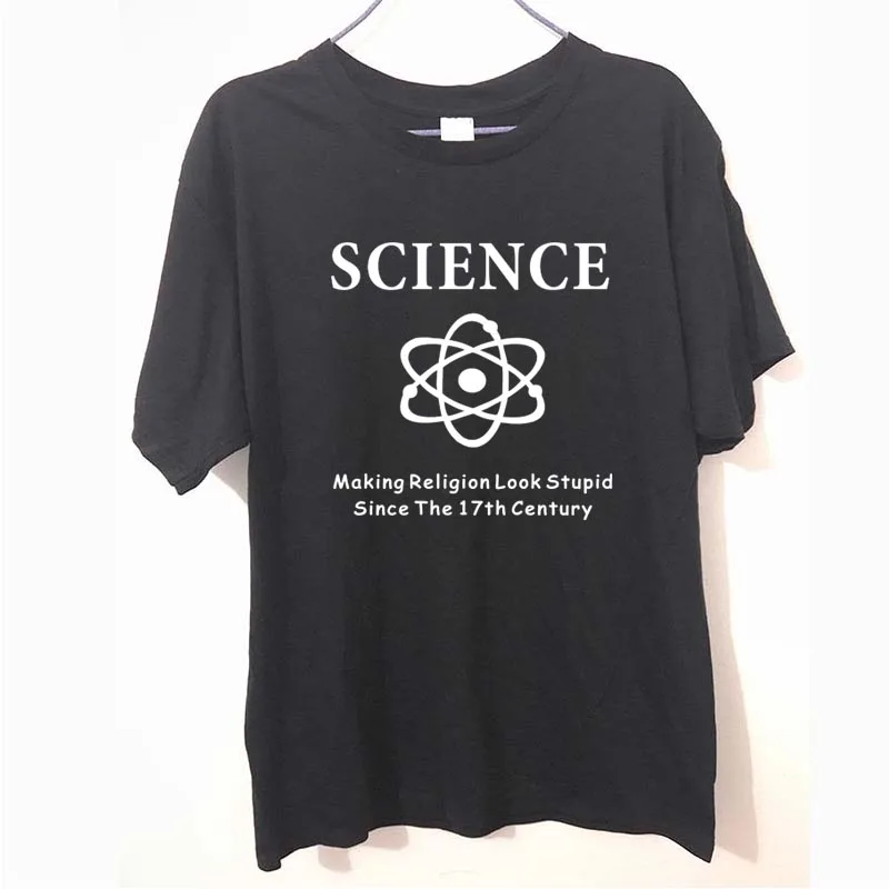 

Science Making Religion Look Stupid Atheist Awesome Humour funny T-shirt