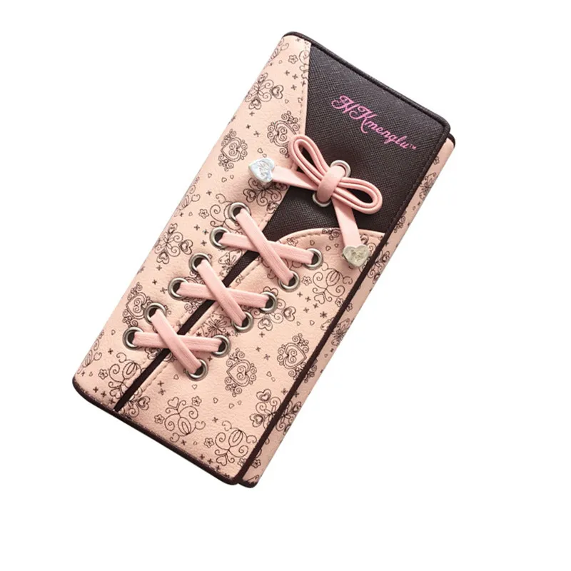 

Women PU Leather Long Purse Shoe Flower Printing Lady Fashion Clutch Evening Coin Bag With Card Holder Wallet Handbag