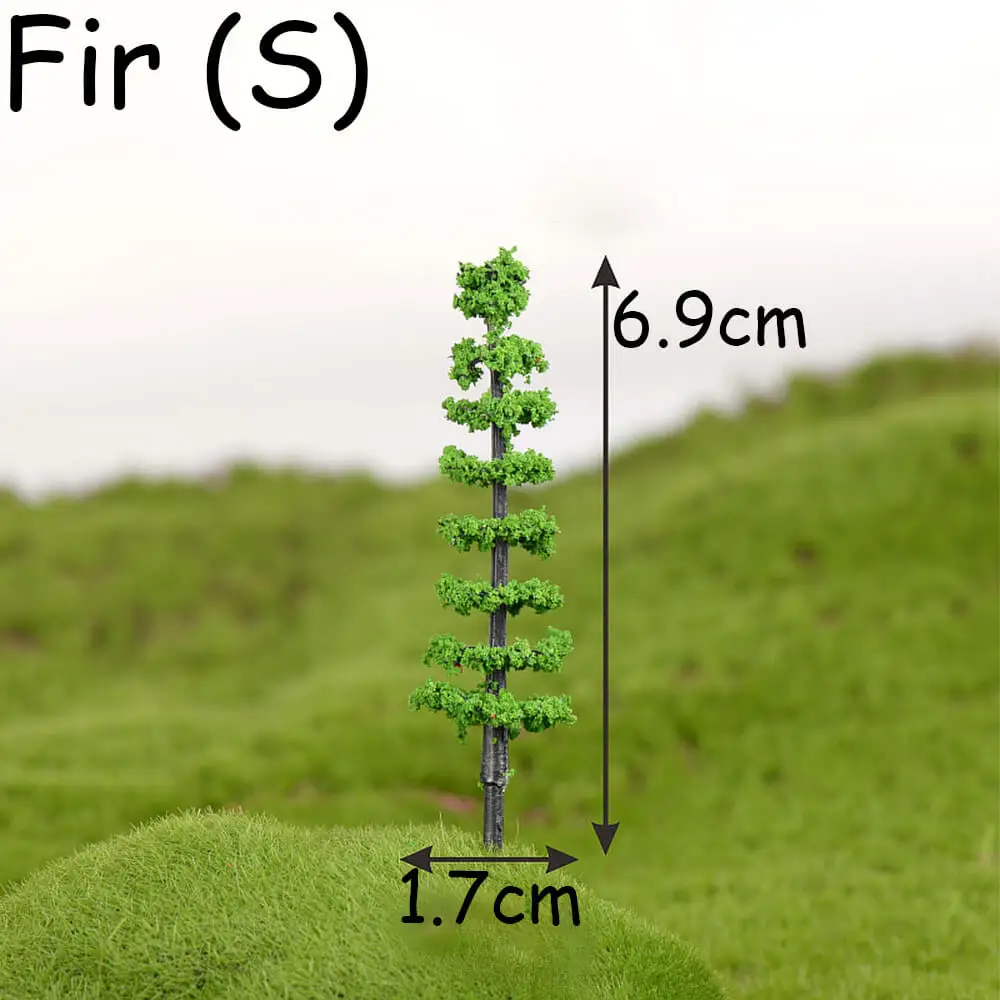 1 шт. садовые украшения мини дерево Фея миниатюры микро пейзаж смолы ремесла фигурка бонсай сад украшения для террариума - Цвет: fir (S)